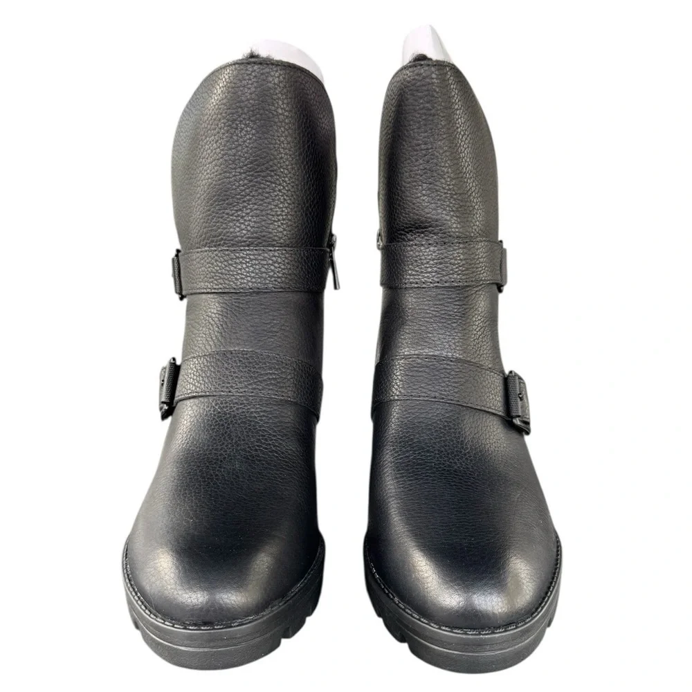 NWT NATURALIZER Verney Water Repellent Faux Fur Lined Platform Moto Bootie